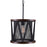 CWI Lighting Parsh 1 Light Drum Shade Mini Chandelier, Pewter