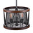 CWI Lighting Parsh 3 Light Drum Shade Chandelier, Pewter