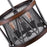 CWI Lighting Parsh 3 Light Drum Shade Chandelier, Pewter