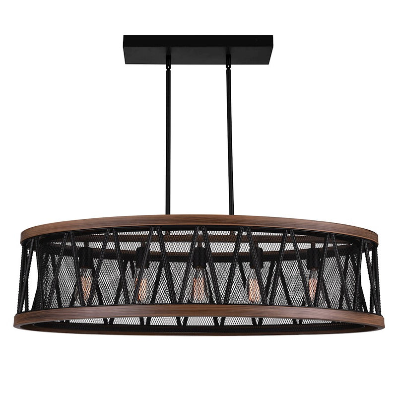 CWI Lighting Parsh 5 Light Chandelier, Pewter