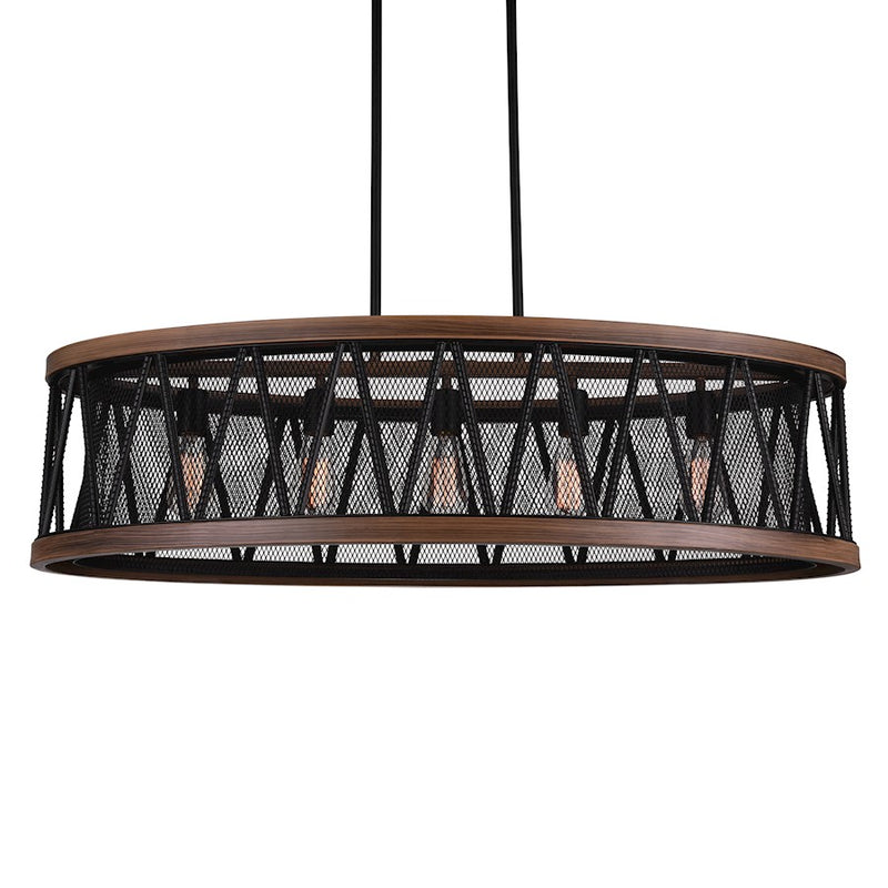 CWI Lighting Parsh 5 Light Chandelier, Pewter