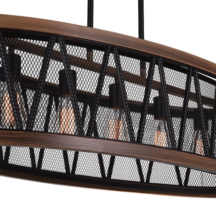 CWI Lighting Parsh 5 Light Chandelier, Pewter