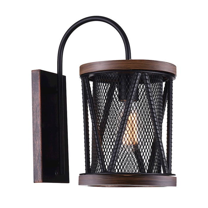 CWI Lighting Parsh 1 Light Wall Light, Pewter