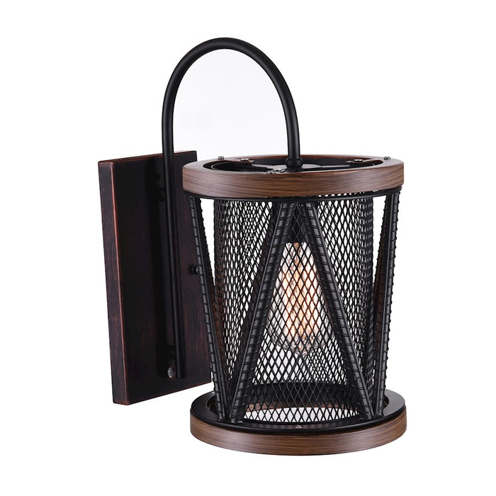 CWI Lighting Parsh 1 Light Wall Light, Pewter