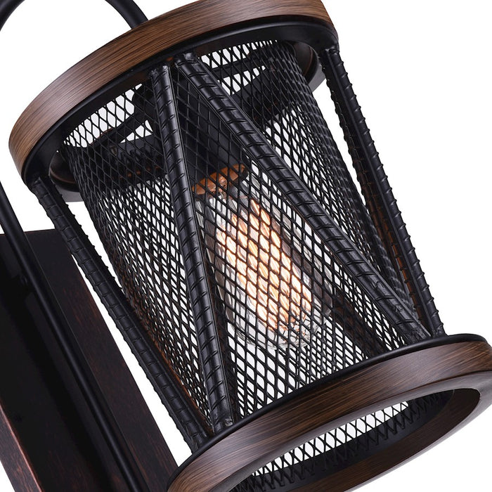 CWI Lighting Parsh 1 Light Wall Light, Pewter