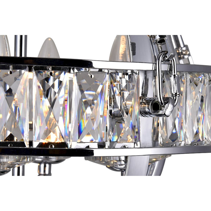 CWI Lighting Arkansas 16" 4 Light Chandelier, Chrome