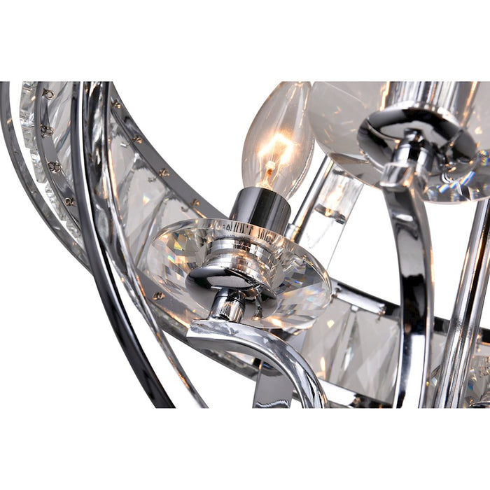 CWI Lighting Arkansas 16" 4 Light Chandelier, Chrome