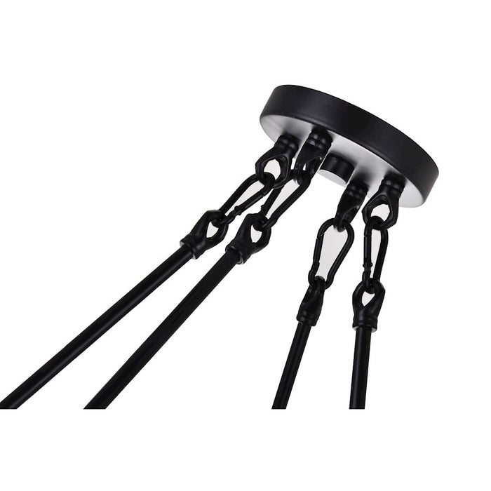 CWI Lighting Arkansas 4 Light Chandelier, Black