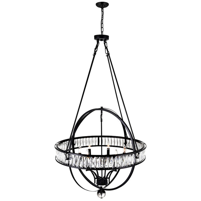 CWI Lighting Arkansas 6 Light Chandelier, Black
