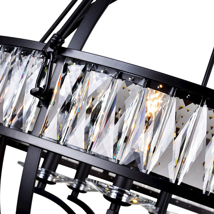 CWI Lighting Arkansas 6 Light Chandelier, Black