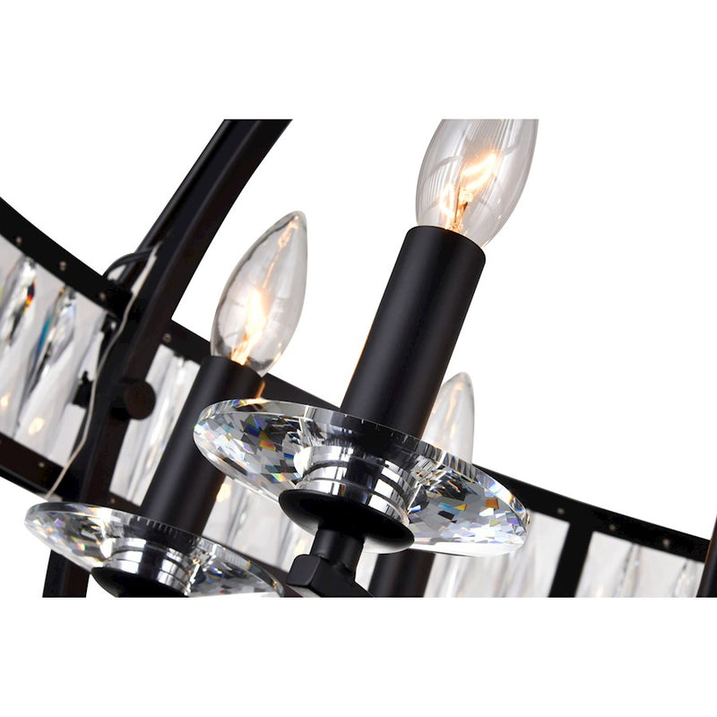 CWI Lighting Arkansas 6 Light Chandelier, Black