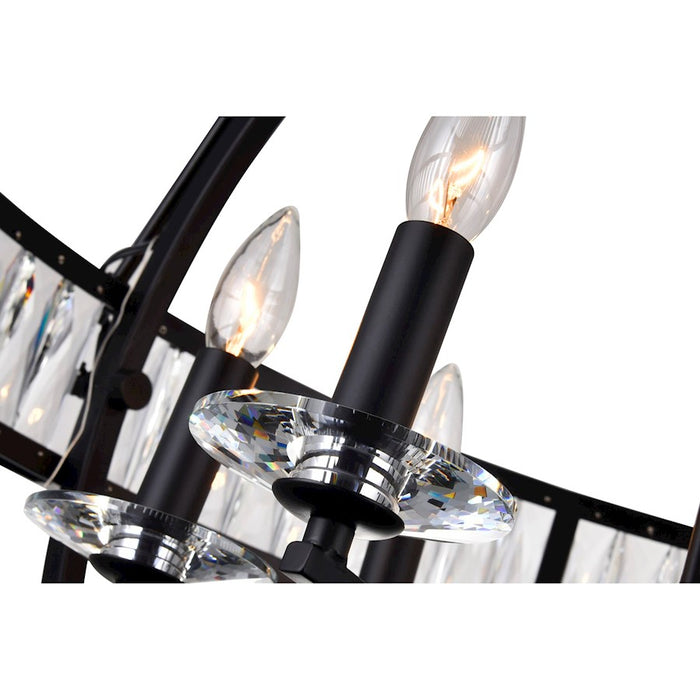 CWI Lighting Arkansas 6 Light Chandelier, Black