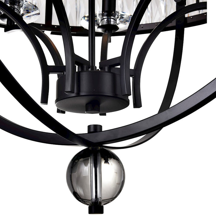 CWI Lighting Arkansas 6 Light Chandelier, Black