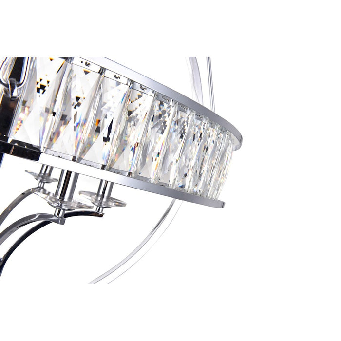 CWI Lighting Arkansas 6 Light Chandelier, Chrome