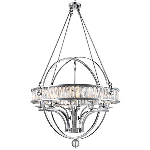 CWI Lighting Arkansas 12 Light Chandelier, Chrome