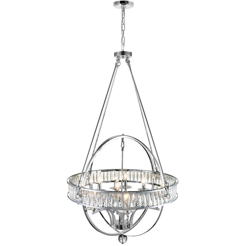 CWI Lighting Arkansas 12 Light Chandelier, Chrome
