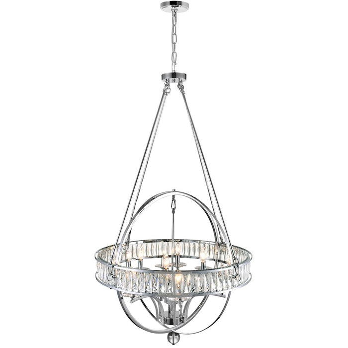 CWI Lighting Arkansas 12 Light Chandelier, Chrome