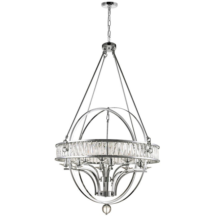 CWI Lighting Arkansas 12 Light Chandelier, Chrome