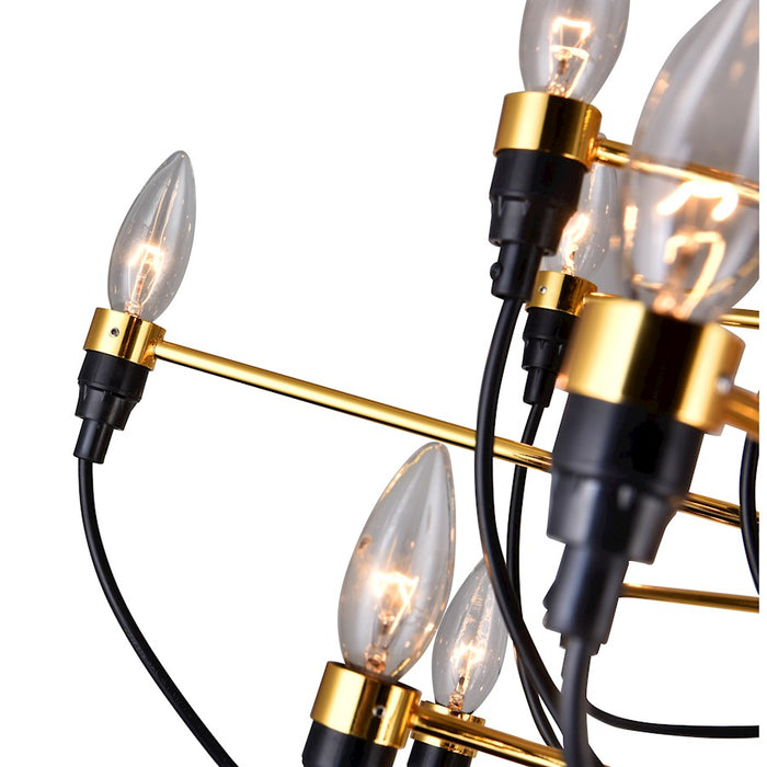 CWI Lighting Hayden 30 Light Chandelier, Shinny Gold