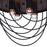 CWI Lighting Gala 4 Light Flush Mount, Black
