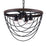 CWI Lighting Gala 4 Light Chandelier, Black