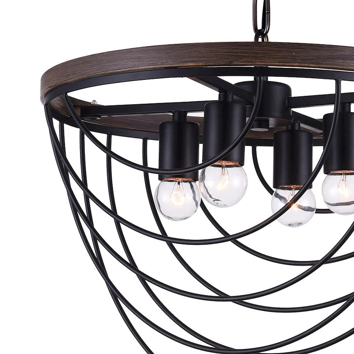 CWI Lighting Gala 4 Light Chandelier, Black