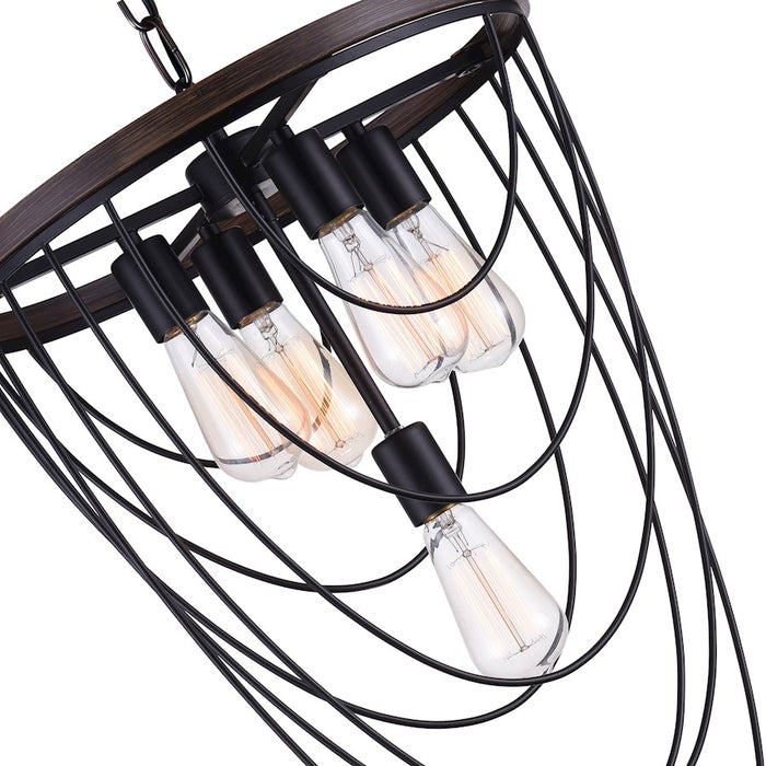CWI Lighting Gala 5 Light Chandelier, Black