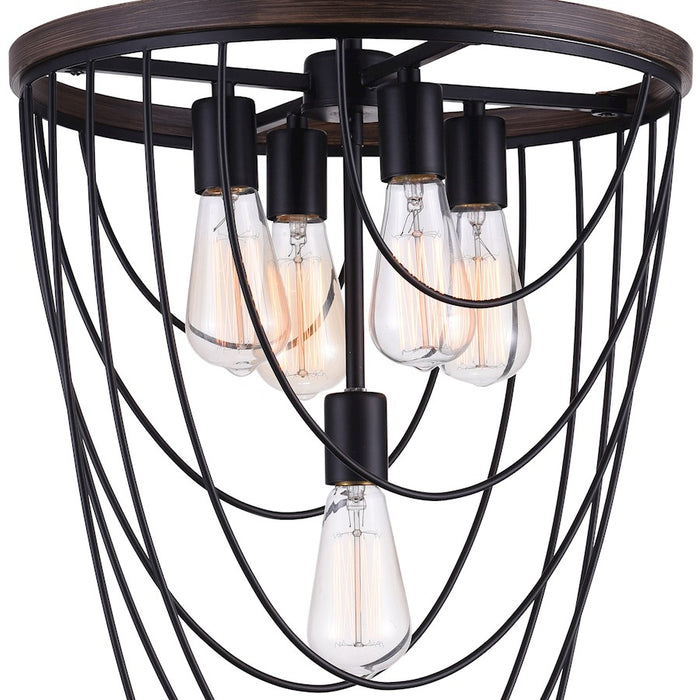 CWI Lighting Gala 5 Light Chandelier, Black