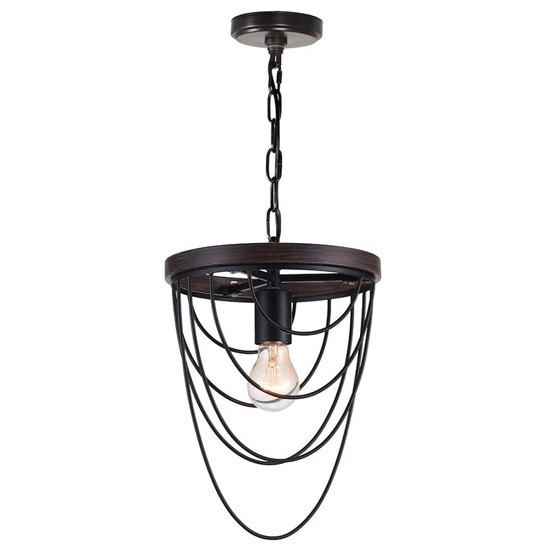 CWI Lighting Gala 1 Light Mini Chandelier, Black