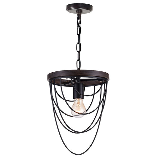 CWI Lighting Gala 1 Light Mini Chandelier, Black - 9962P9-1-101