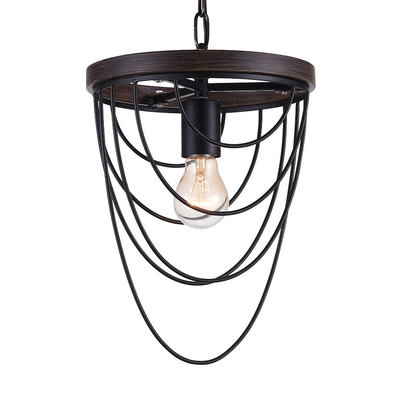 CWI Lighting Gala 1 Light Mini Chandelier, Black