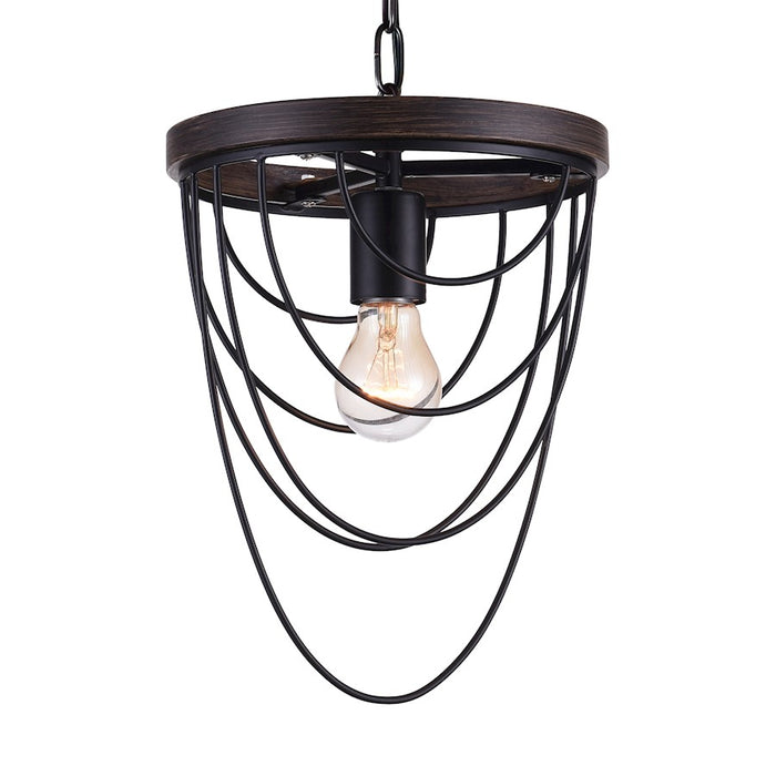 CWI Lighting Gala 1 Light Mini Chandelier, Black