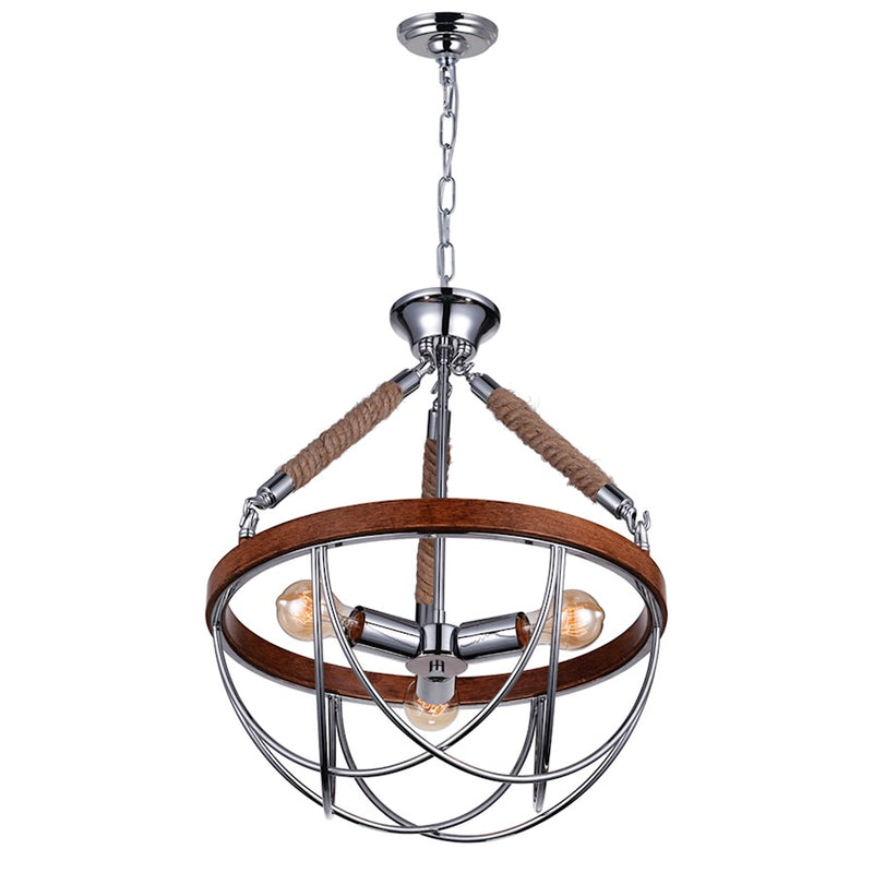 CWI Lighting Parana 3 Light Down Chandelier, Chrome