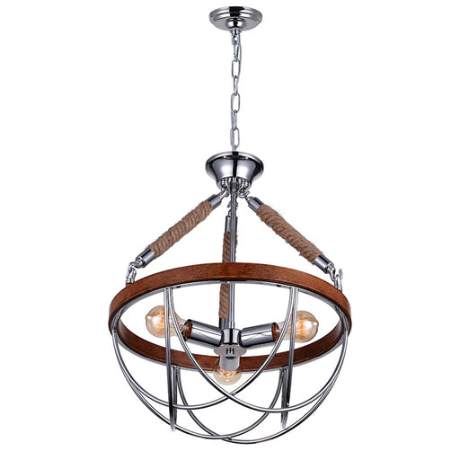 CWI Lighting Parana 3 Light Down Chandelier, Chrome - 9965P18-3-601