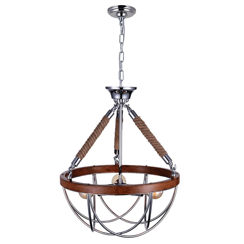 CWI Lighting Parana 3 Light Down Chandelier, Chrome