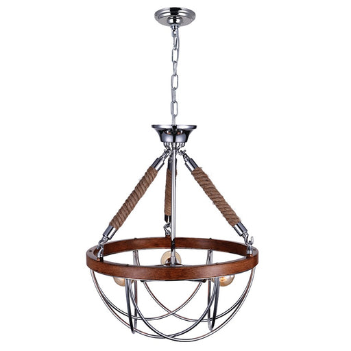CWI Lighting Parana 3 Light Down Chandelier, Chrome