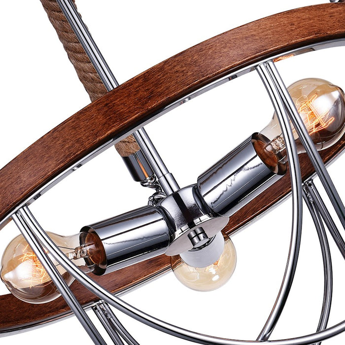 CWI Lighting Parana 3 Light Down Chandelier, Chrome