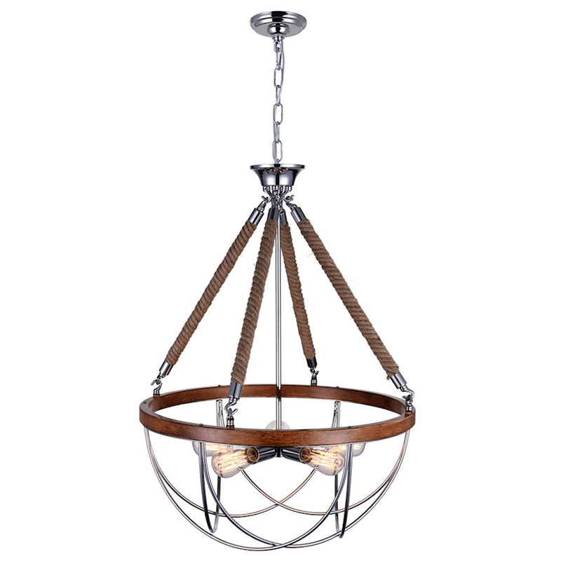 CWI Lighting Parana 5 Light Down Chandelier, Chrome