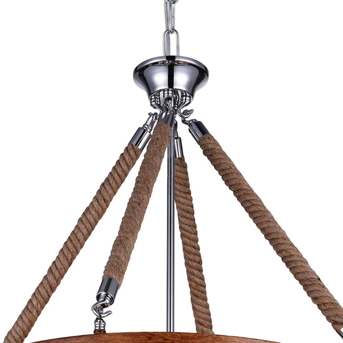 CWI Lighting Parana 5 Light Down Chandelier, Chrome