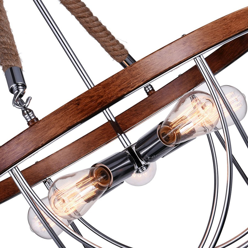 CWI Lighting Parana 5 Light Down Chandelier, Chrome
