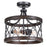 CWI Lighting Amazon 3 Light Cage Semi-Flush Mount, Gun Metal - 9966C16-3-242