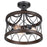 CWI Lighting Amazon 3 Light Cage Semi-Flush Mount, Gun Metal
