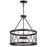 CWI Lighting Amazon 5 Light Drum Shade Chandelier A, Gun Metal - 9966P23-5-242-A