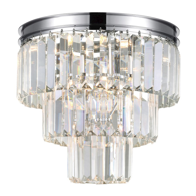CWI Lighting Weiss 8 Light Flush Mount, Chrome