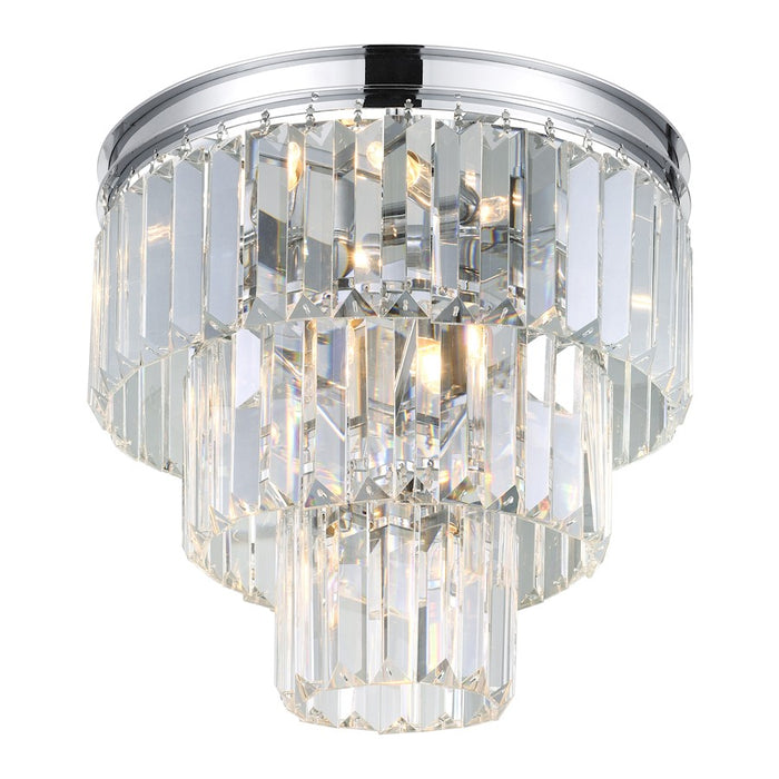 CWI Lighting Weiss 8 Light Flush Mount, Chrome