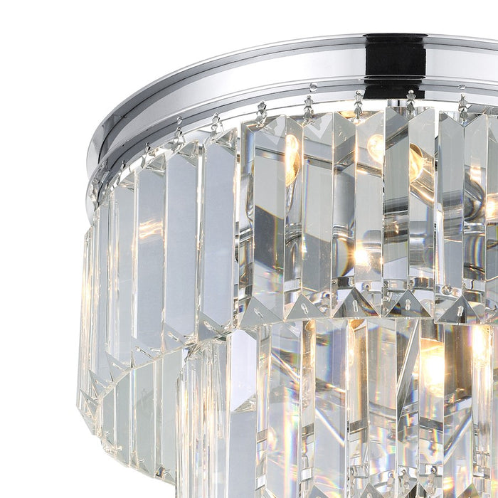 CWI Lighting Weiss 8 Light Flush Mount, Chrome