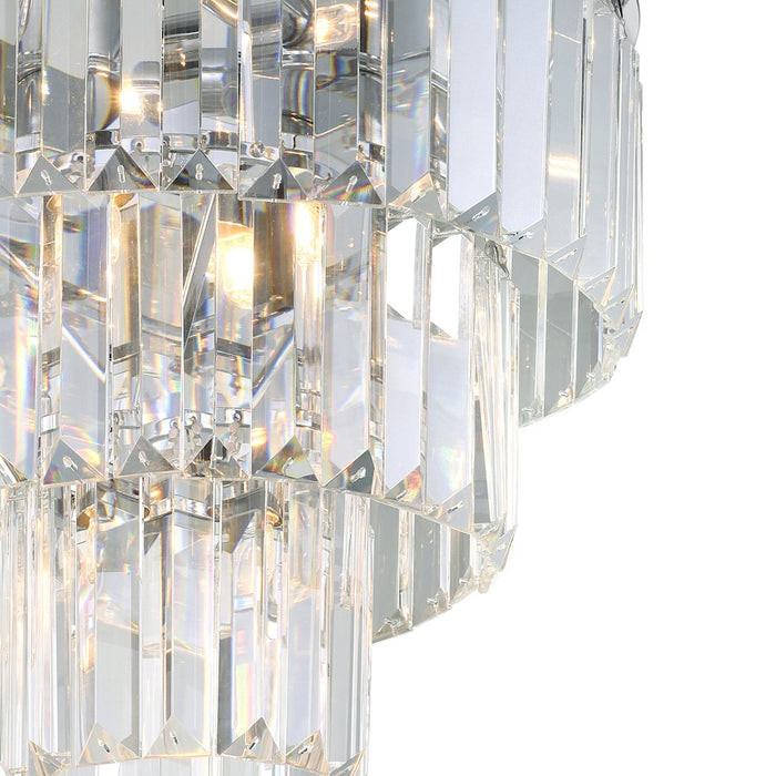 CWI Lighting Weiss 8 Light Flush Mount, Chrome