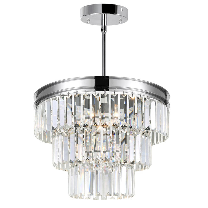 CWI Lighting Weiss 5 Light Down Chandelier, Chrome - 9969P18-5-601