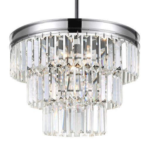 CWI Lighting Weiss 5 Light Down Chandelier, Chrome
