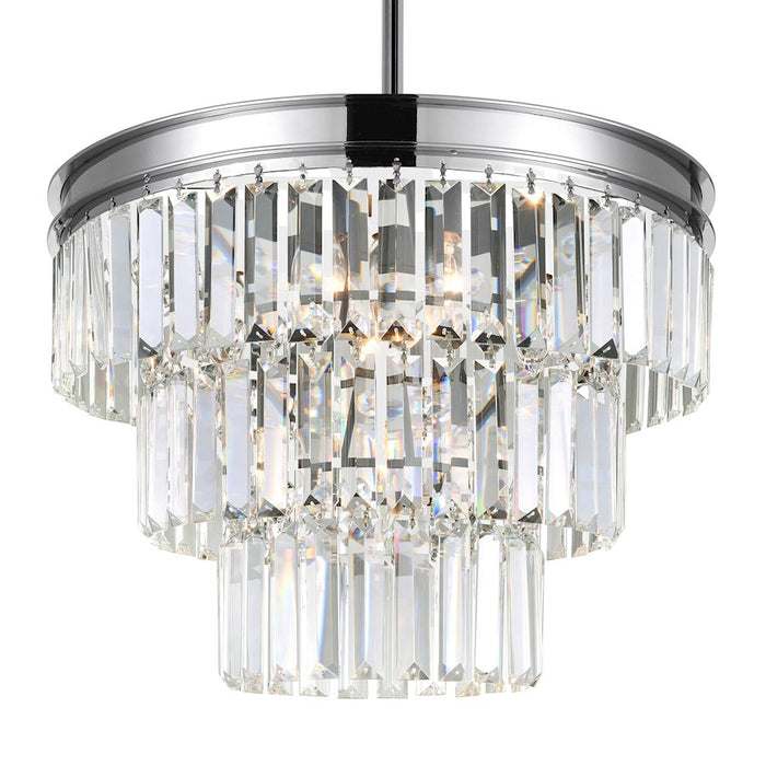 CWI Lighting Weiss 5 Light Down Chandelier, Chrome